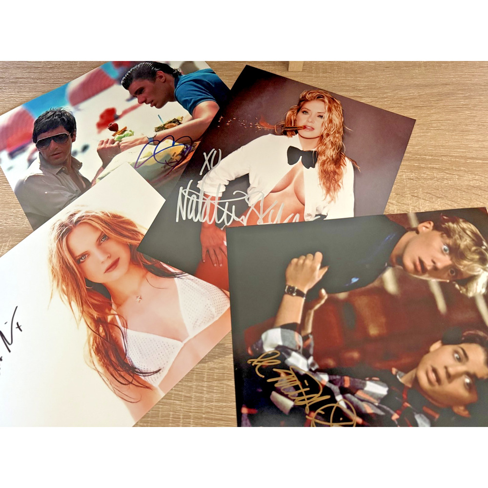 Lot of 4 Signed Autographed 8x10 Photos Movies TV Shows Steven Bauer Mena Suvari